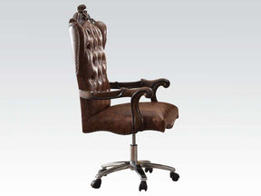 Versailles 2Tone Light Brown PU & Cherry Oak Office Chair - Ornate Home