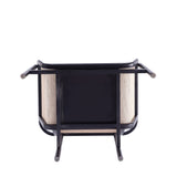 Versailles Accent Chair in Black, Natural Cane and Cream - Ornate Home