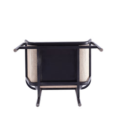 Versailles Accent Chair in Black, Natural Cane and Cream (set of 2) - Ornate Home