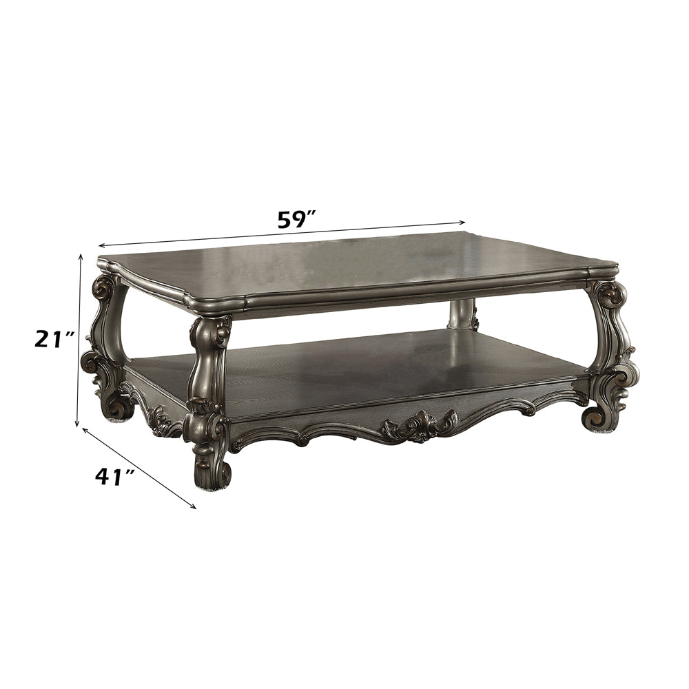Versailles Antique Platinum Coffee Table - Ornate Home