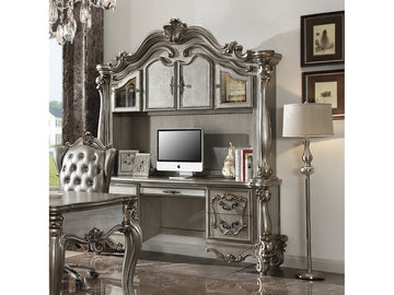 Versailles Antique Platinum Computer Desk & Hutch - Ornate Home