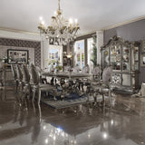 Versailles Antique Platinum Extension Dining Table w/ 2 Removable Leaves - Ornate Home