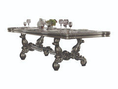 Versailles Antique Platinum Extension Dining Table w/ 2 x 12" Leaves - Ornate Home