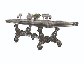 Versailles Antique Platinum Extension Dining Table w/ 2 x 12" Leaves - Ornate Home