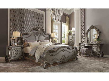 Versailles Antique Platinum Queen Bed - Ornate Home
