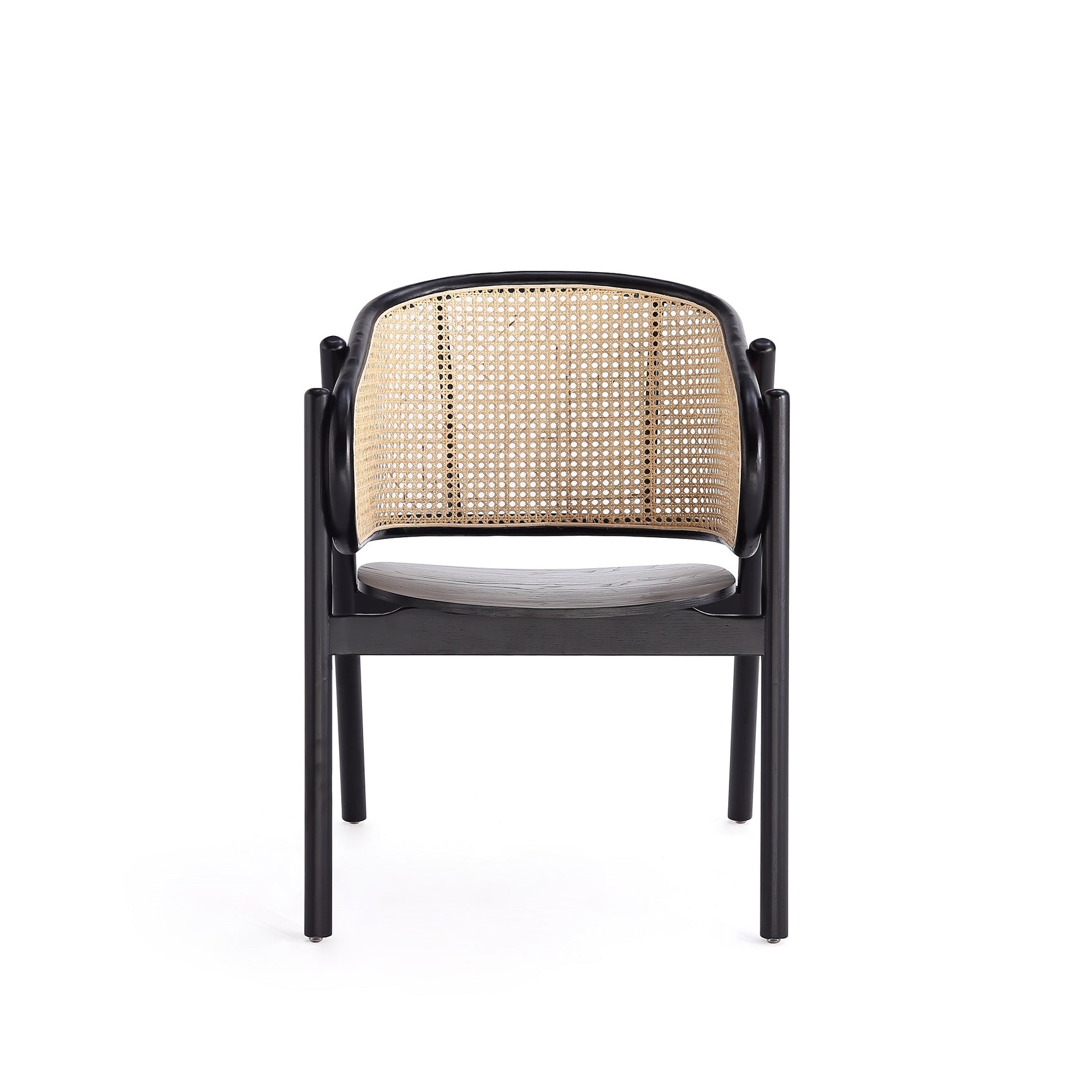 Versailles Armchair in Black and Natural Cane - Ornate Home