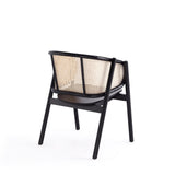 Versailles Armchair in Black and Natural Cane - Ornate Home