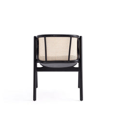 Versailles Armchair in Black and Natural Cane - Ornate Home