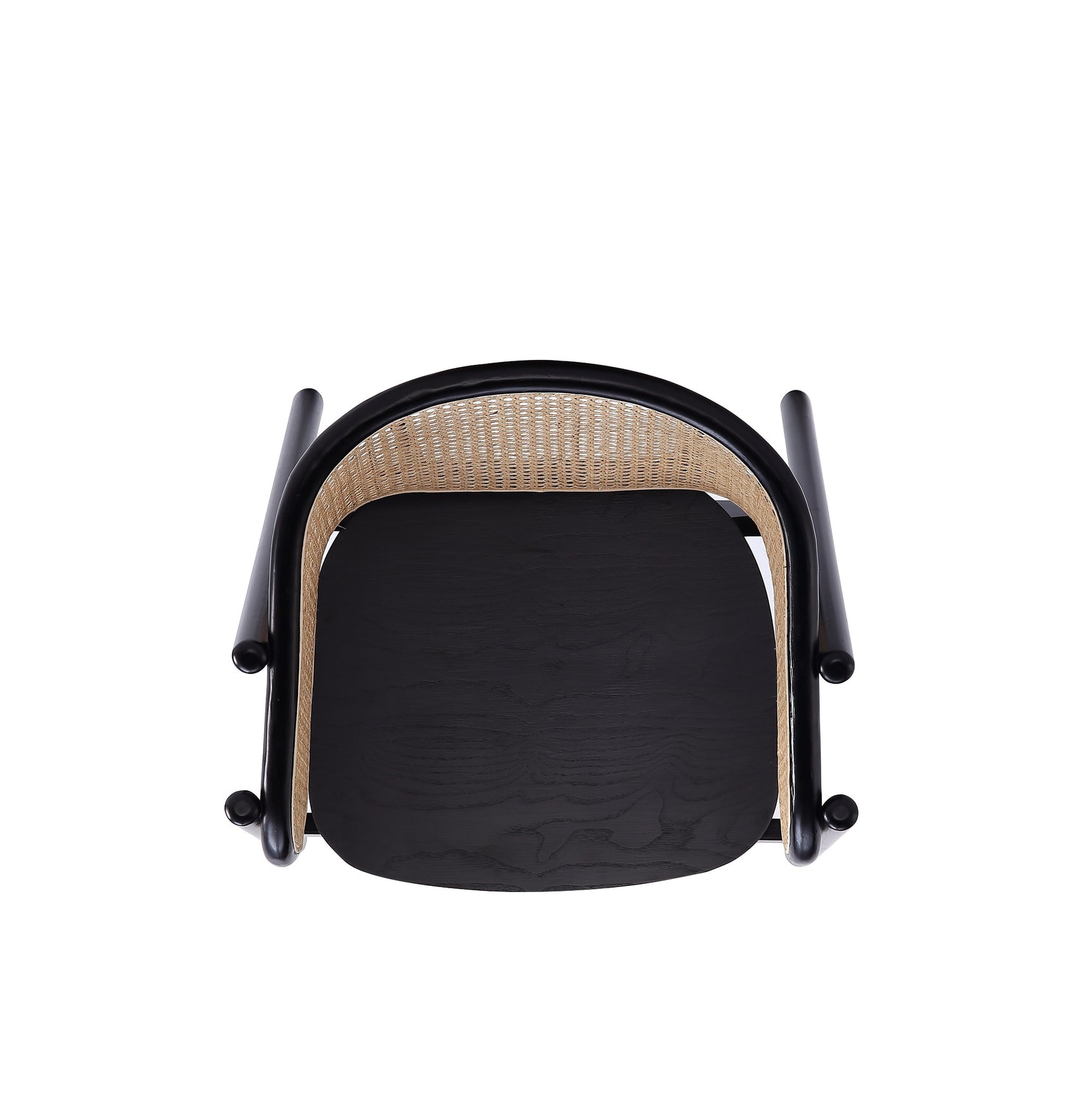Versailles Armchair in Black and Natural Cane - Ornate Home