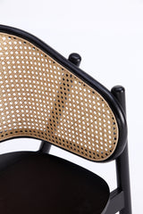 Versailles Armchair in Black and Natural Cane - Ornate Home