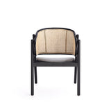 Versailles Armchair in Black and Natural Cane (set of 2) - Ornate Home