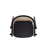 Versailles Armchair in Black and Natural Cane (set of 2) - Ornate Home