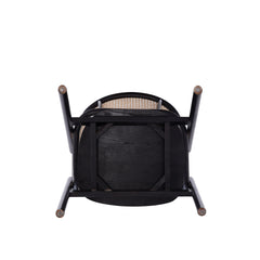 Versailles Armchair in Black and Natural Cane (set of 2) - Ornate Home