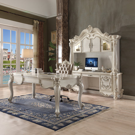 Versailles Bone White Computer Desk & Hutch - Ornate Home