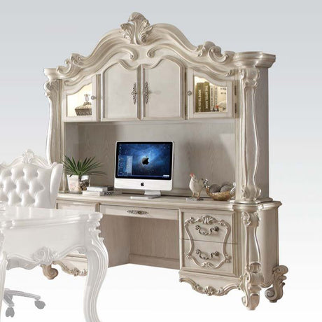 Versailles Bone White Computer Desk & Hutch - Ornate Home