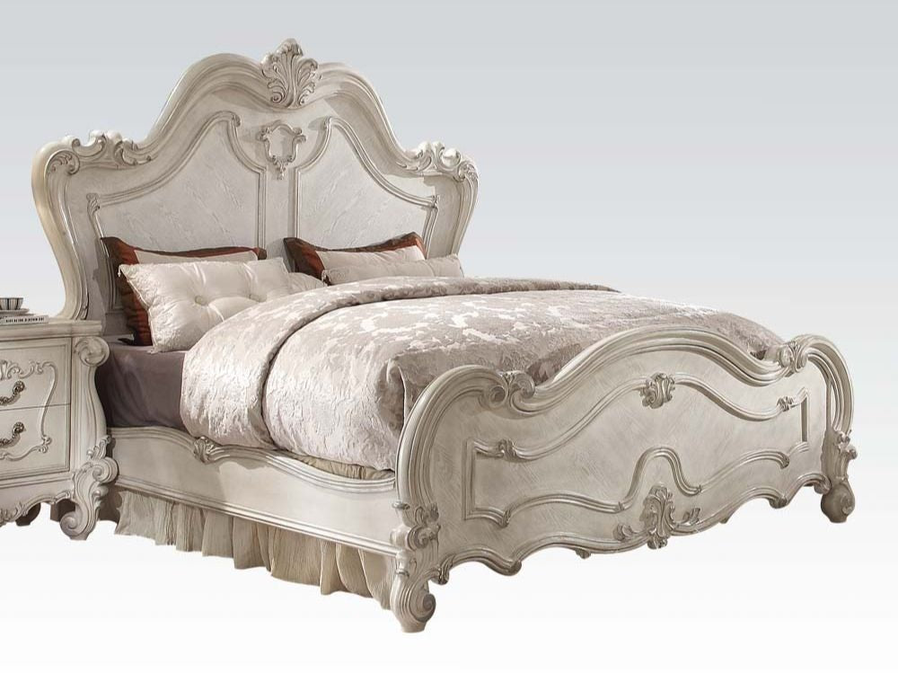 Versailles Bone White Eastern King Bed - Ornate Home
