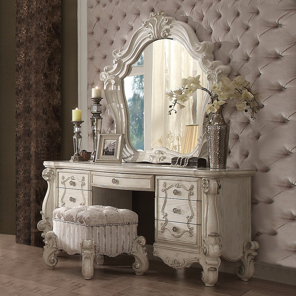 Versailles Bone White Mirror - Ornate Home