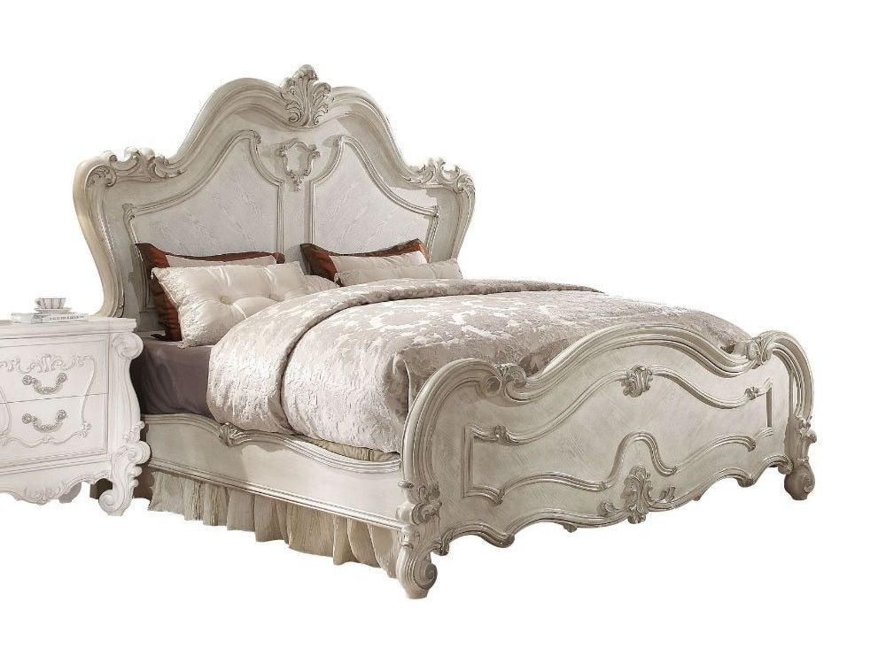 Versailles Bone White Queen Bed - Ornate Home