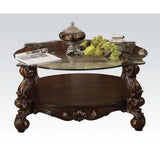 Versailles Cherry Oak & Clear Glass Coffee Table - Ornate Home