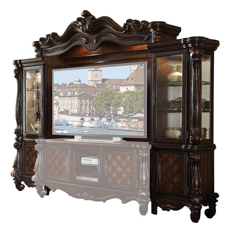 Versailles Cherry Oak Entertainment Center (Side Piers & Bridge) - Ornate Home