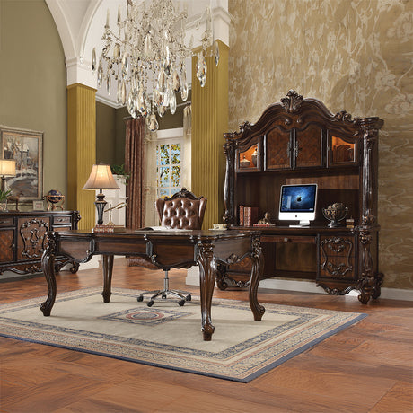 Versailles Cherry Oak Executive Computer Desk w/ Hutch - Ornate Home