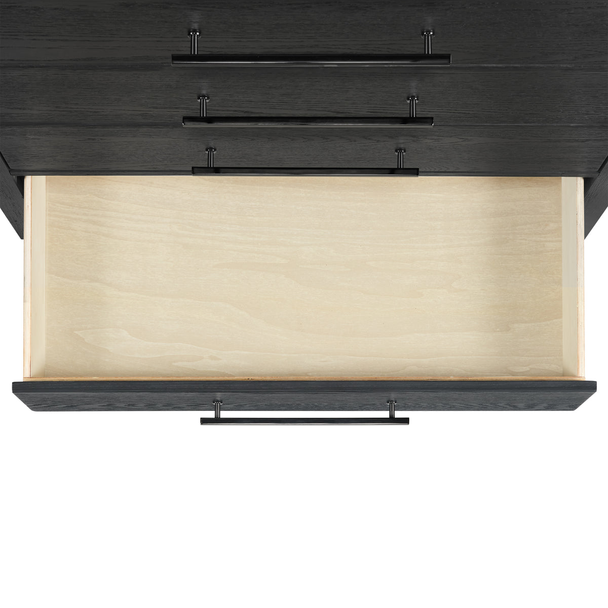 Versailles Contemporary Black 3-Drawer Nightstand - Ornate Home