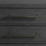Versailles Contemporary Black 3-Drawer Nightstand - Ornate Home