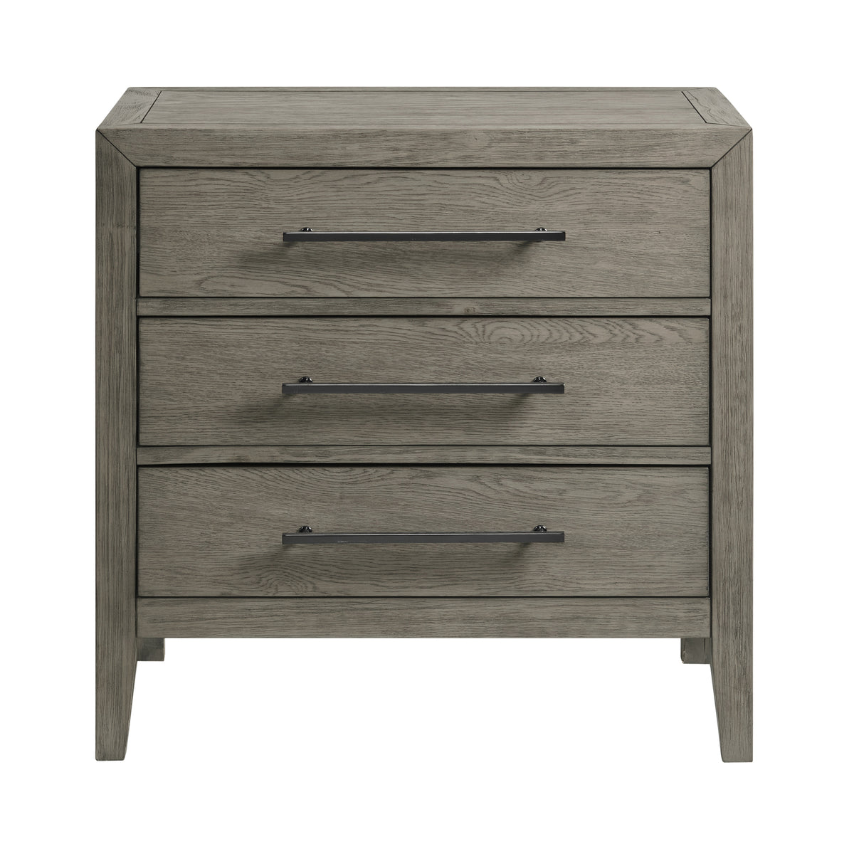 Versailles Contemporary Grey 3-Drawer Nightstand - Ornate Home