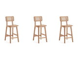 Versailles Counter Stool in Nature Cane (set of 3) - Ornate Home