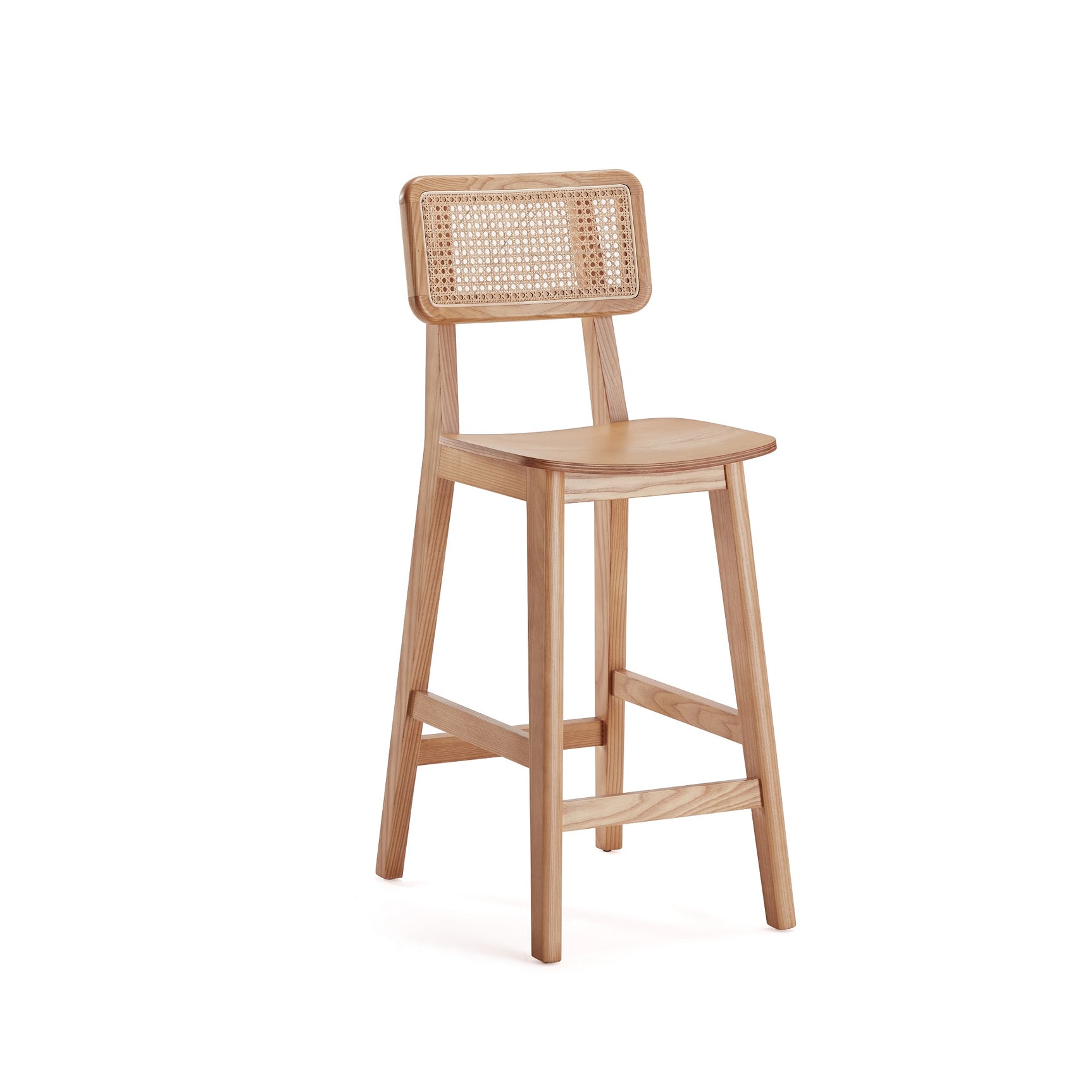 Versailles Counter Stool in Nature Cane (set of 3) - Ornate Home