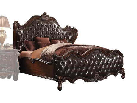 Versailles Dark Brown & Cherry Oak Queen Bed - Ornate Home