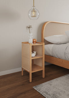 Versailles End Table in Nature Cane - Ornate Home