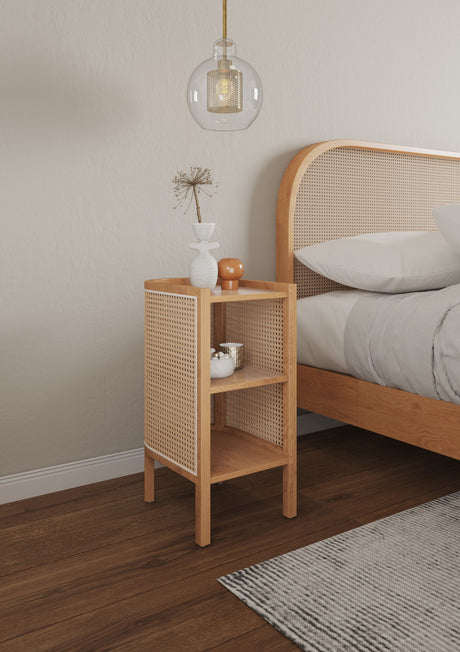 Versailles End Table in Nature Cane (set of 2) - Ornate Home