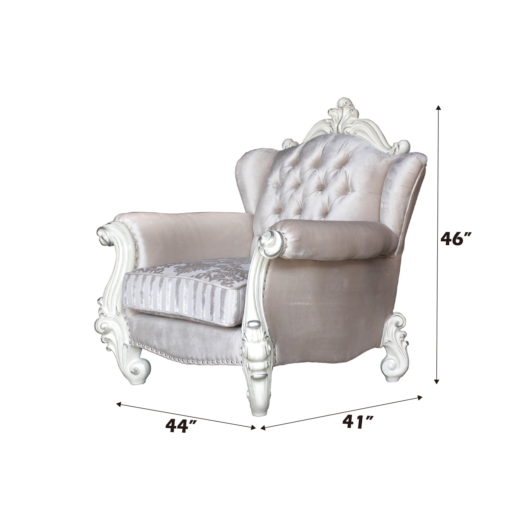Versailles Ivory Chair W/2 Pillows - Ornate Home