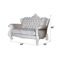 Versailles Ivory Loveseat W/3 Pillows - Ornate Home