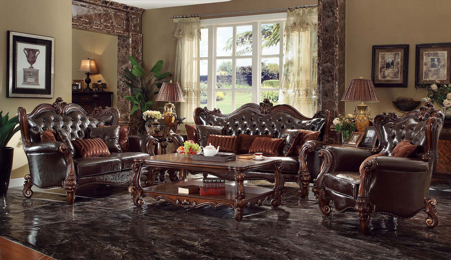 Versailles Oak Loveseat - Ornate Home