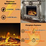 Versailles Platinum Fireplace - Ornate Home
