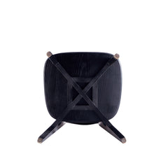 Versailles Round Dining Chair in Black and Natural Cane (set of 2) - Ornate Home