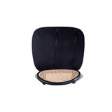 Versailles Round Dining Chair in Black and Natural Cane (set of 4) - Ornate Home