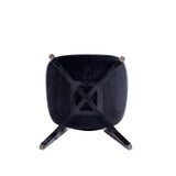 Versailles Round Dining Chair in Black and Natural Cane (set of 4) - Ornate Home