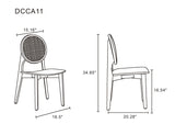 Versailles Round Dining Chair in Nature Cane (set of 2) - Ornate Home
