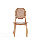 Versailles Round Dining Chair in Nature Cane (set of 2) - Ornate Home