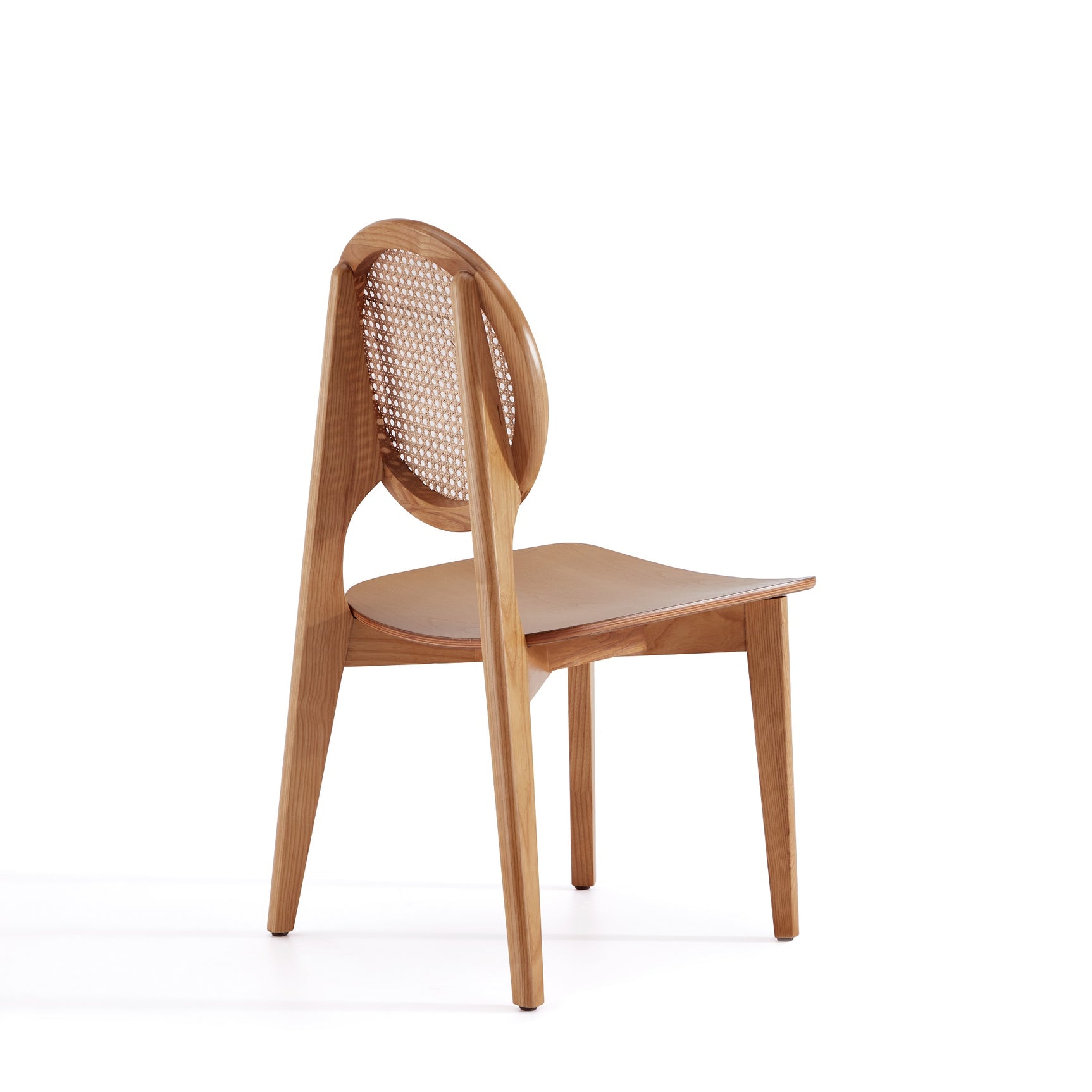Versailles Round Dining Chair in Nature Cane (set of 2) - Ornate Home
