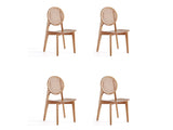 Versailles Round Dining Chair in Nature Cane (set of 4) - Ornate Home