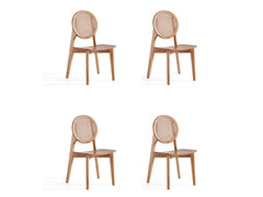 Versailles Round Dining Chair in Nature Cane (set of 4) - Ornate Home