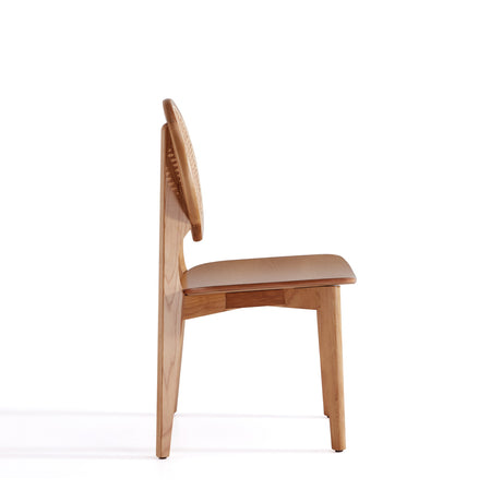 Versailles Round Dining Chair in Nature Cane (set of 4) - Ornate Home