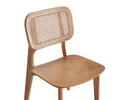 Versailles Square Dining Chair in Nature Cane (set of 2) - Ornate Home