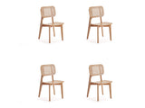 Versailles Square Dining Chair in Nature Cane (set of 4) - Ornate Home