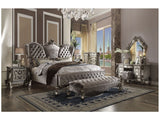 Versailles Velvet & Antique Platinum Eastern King Bed - Ornate Home