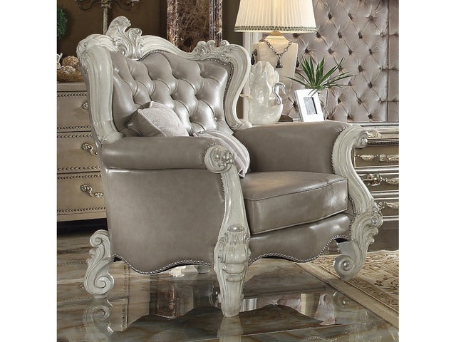 Versailles White Chair w/2 Pillows - Ornate Home